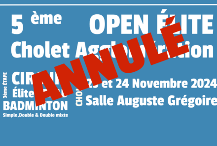 Open Elite annulé